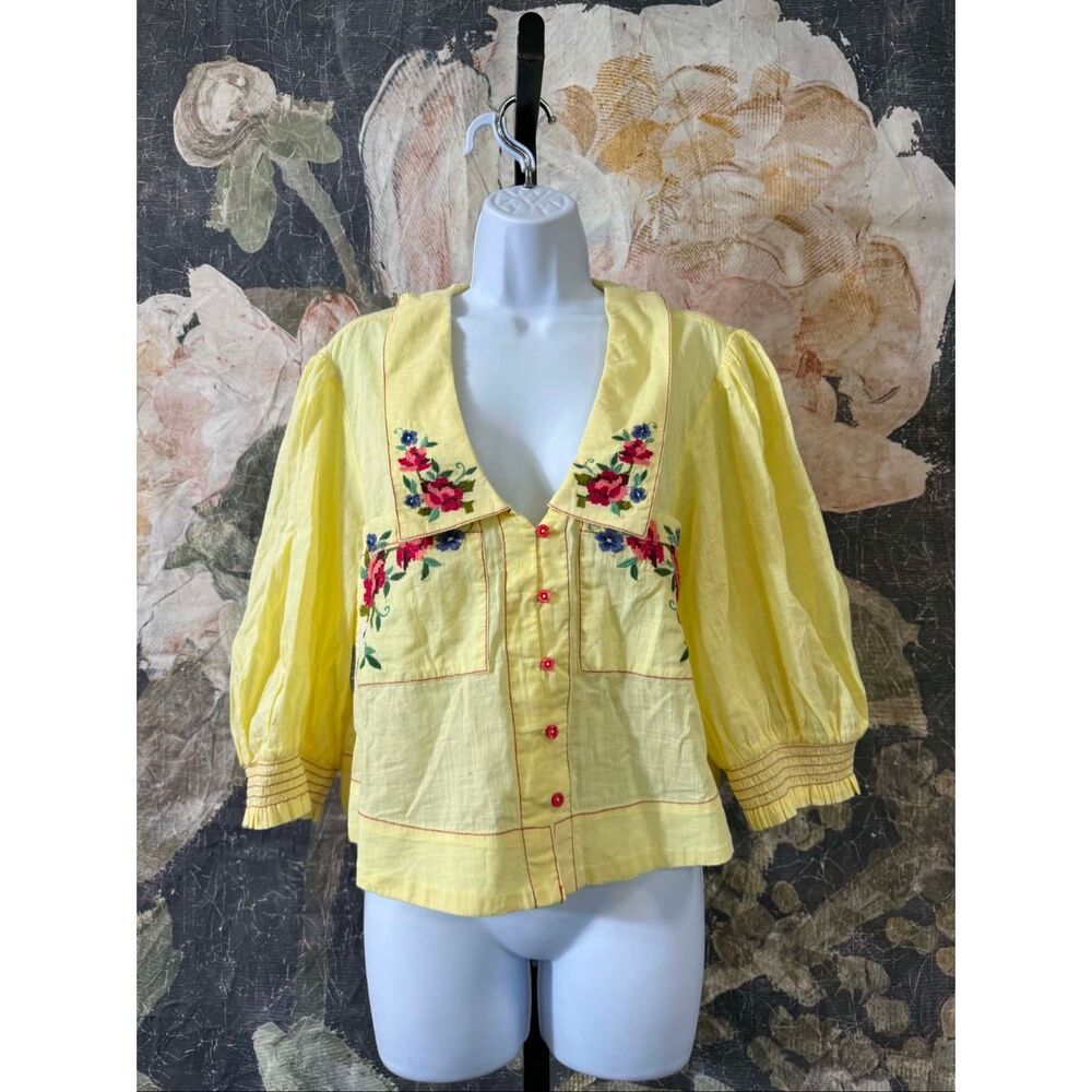 New Free People Ryland Blouse Size M - Picture 5 of 10